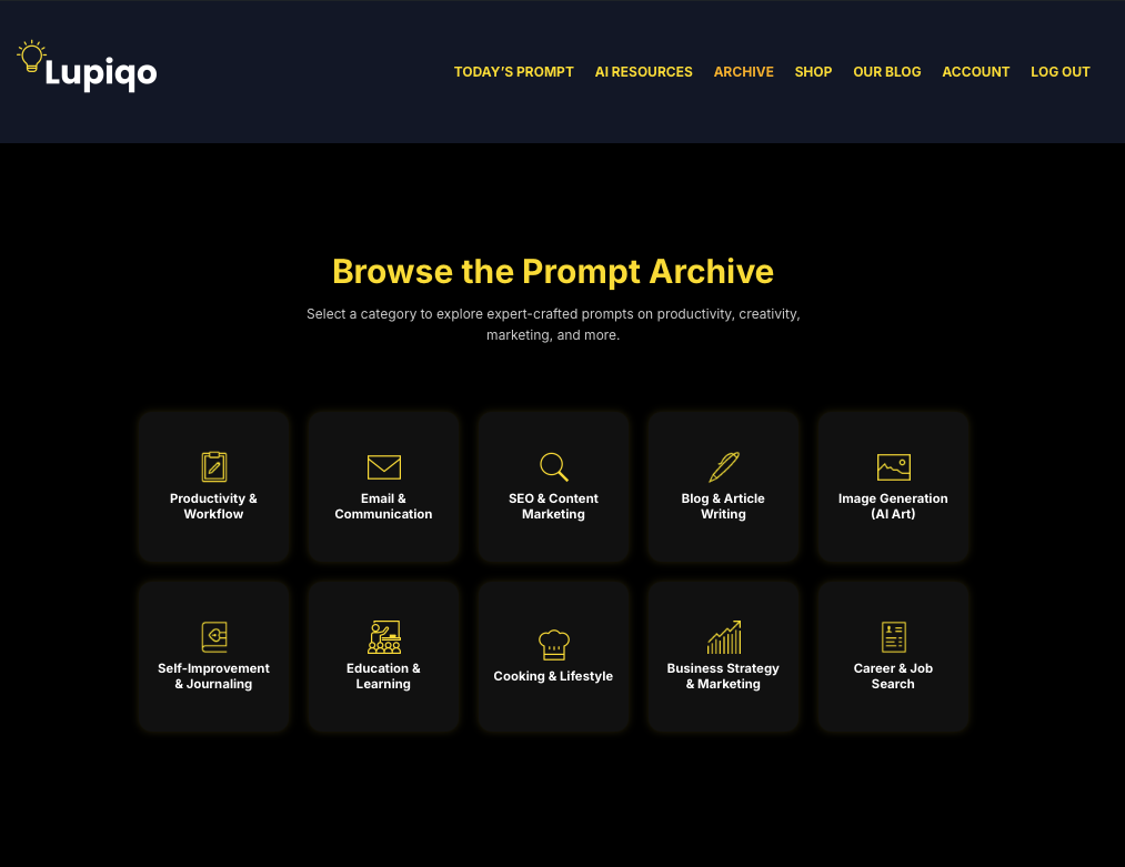Lupiqo interface preview